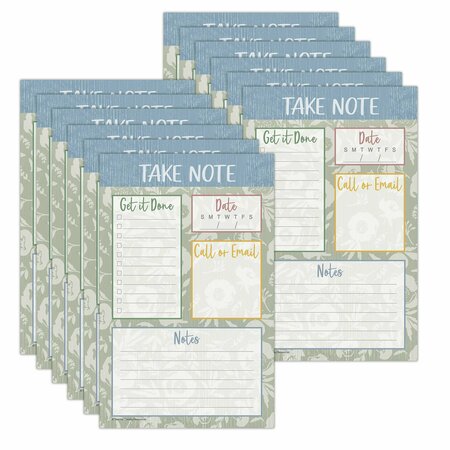 TEACHER CREATED RESOURCES Classroom Cottage Notepad, 50 Sheets Per Notepad, 12PK 7198